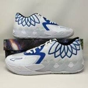 Puma Men's Size 15 MB.01 Lo Team Colors Sneaker White Blumazing LaMello Ball